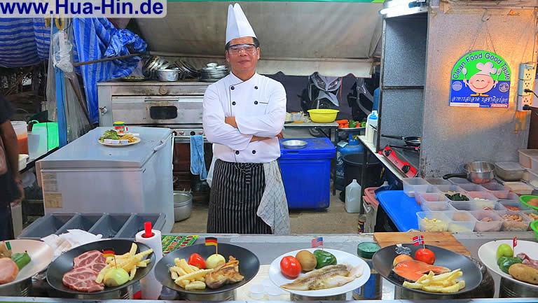 Chef Narong Pizza oder Steak im Baan Khun Poor