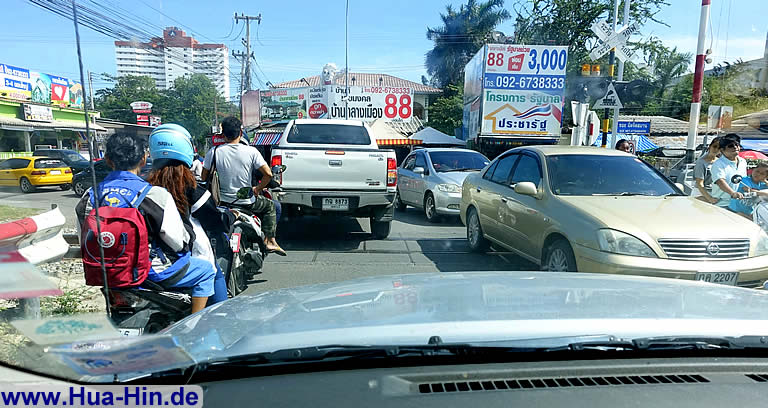 Starker Verkehr in Hua Hin