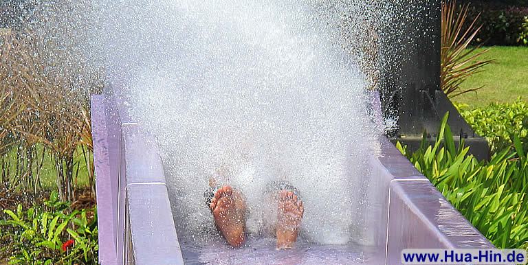 Gischt im Wasserpark Hua Hin