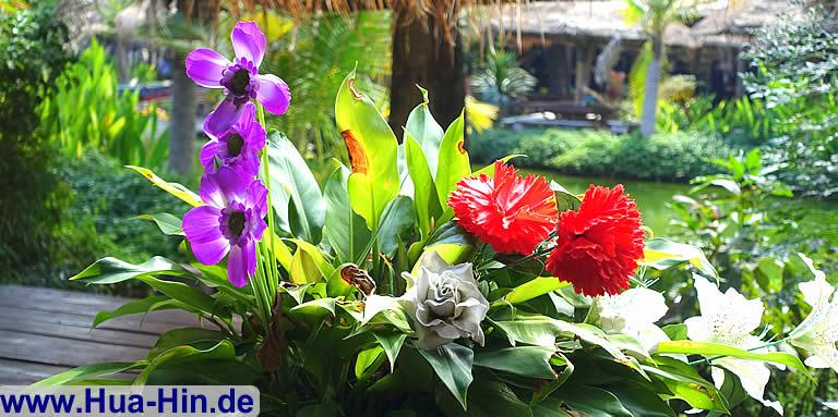 Bunte Blumen Floating Market Hua Hin