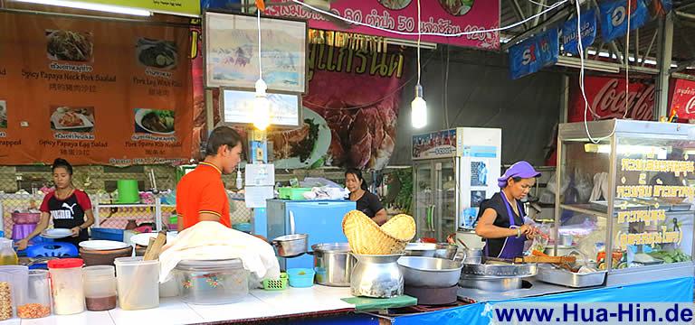 Garküchen im Grand Market Hua Hin